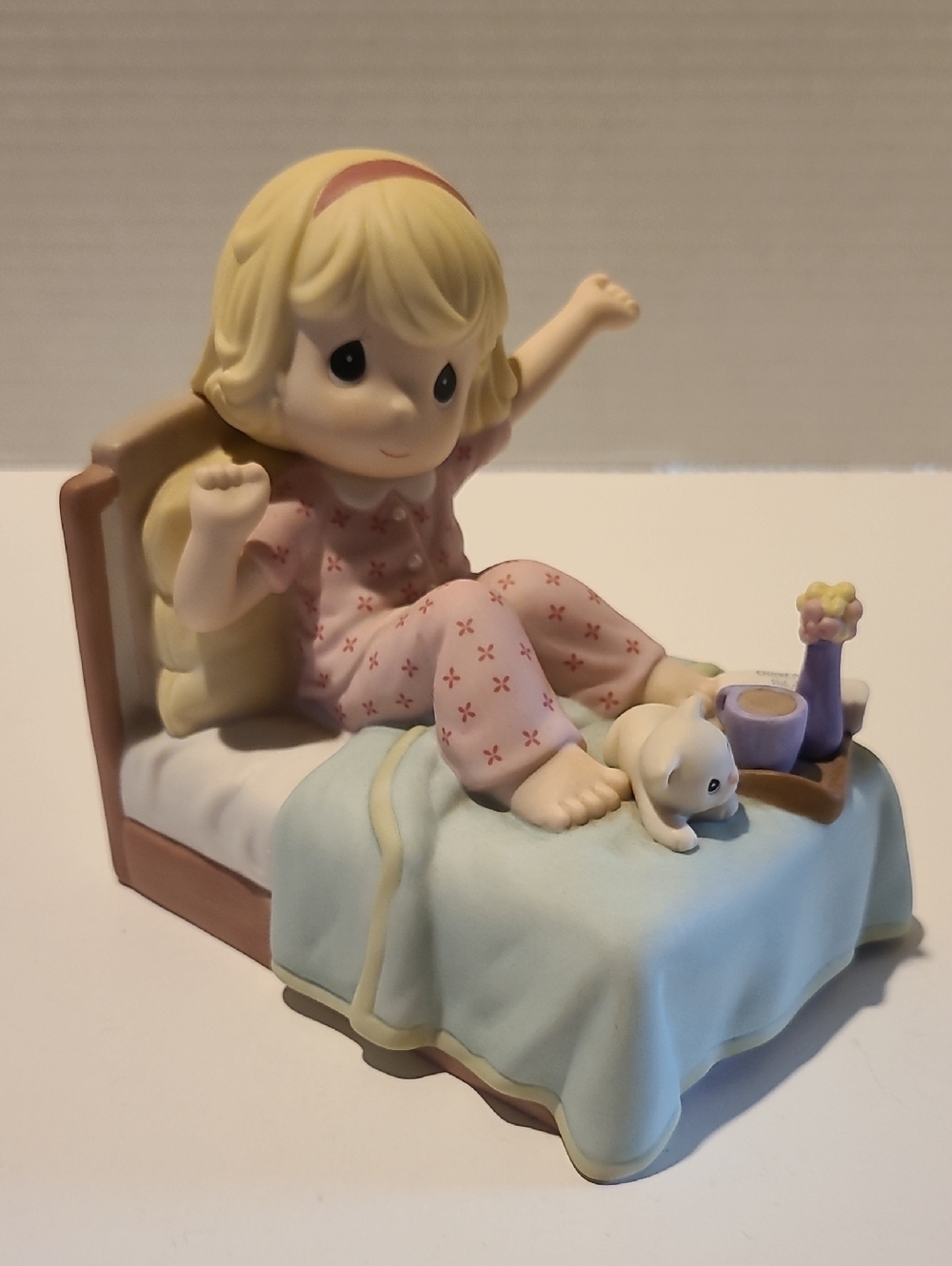 Precious Moments Blonde Girl in Pink Pajamas - 2009 Collectors Club